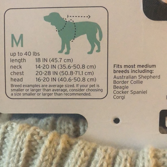 Boots & Barkley Dog or Cat Sweater Pet Apparel Beige Up to 40 lbs Size Medium - Picture 6 of 9